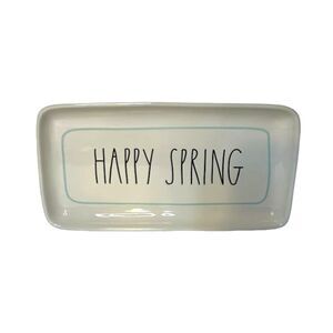 Rae Dunn by Magenta Happy Spring Serving Platter 7" by 14"